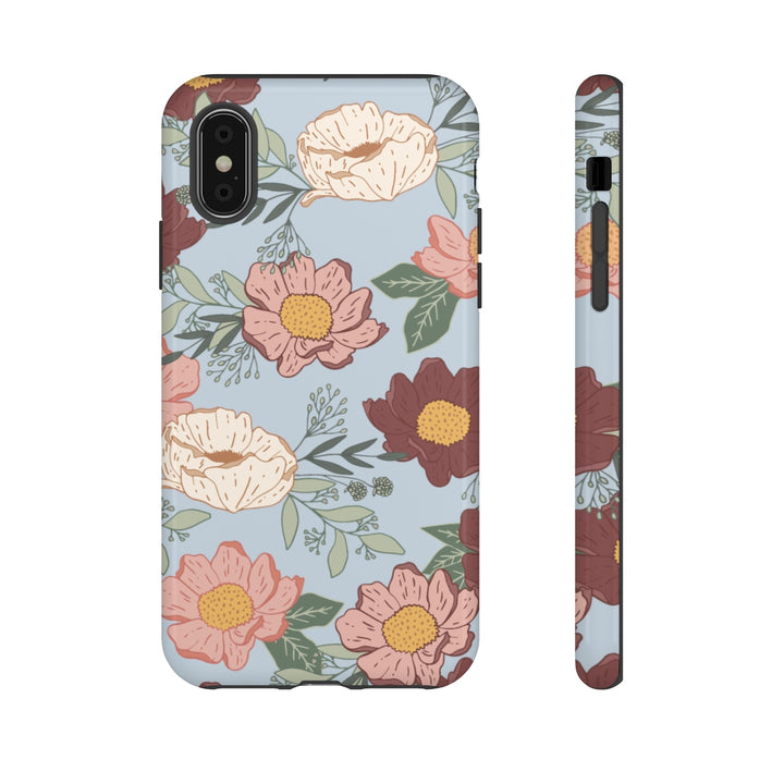 Moody Florals in Blue TOUGH Case