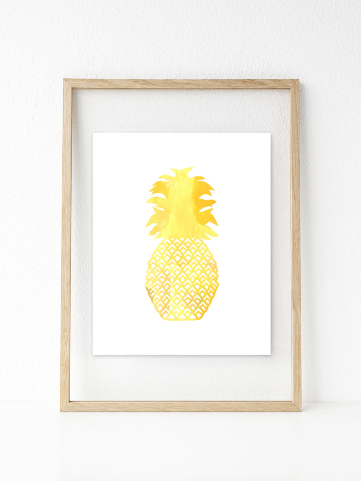 Watercolor Pineapple | Printable 8x10